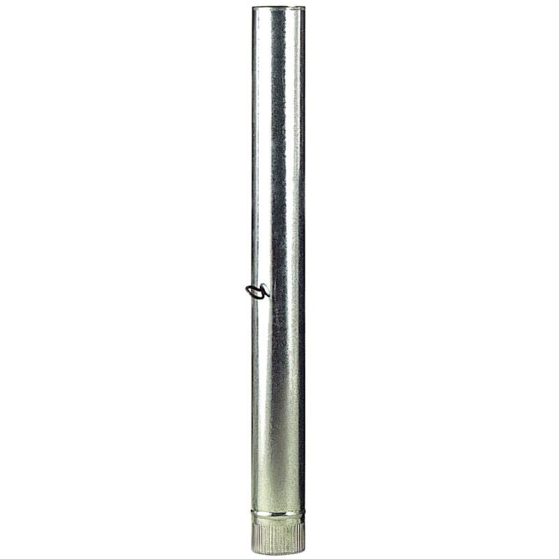 Wolfpack Tubo Estufa Acero Galvanizado Ø 120 Mm, Ideal Estufas De Leña, Chimenea, Alta Resistencia, Conducto Humos. Con Llave
