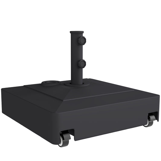 Outsunny Base Para Sombrilla De Hdpe Cuadrada Con Ruedas Rellenable Arena 61 Kg_0