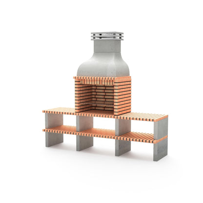 Barbacoa Altea con doble bancada Movelar