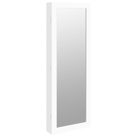 Vidaxl Espejo Con Joyero De Pared Blanco 37,5x10x106 Cm_0