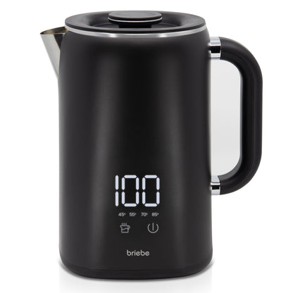 Briebe I-black Hervidor Agua Eléctrico 1,7lregulador De Temperatura Digital 45°c A 100°c, Libre Bpa,base 360°,kt1175blk_0