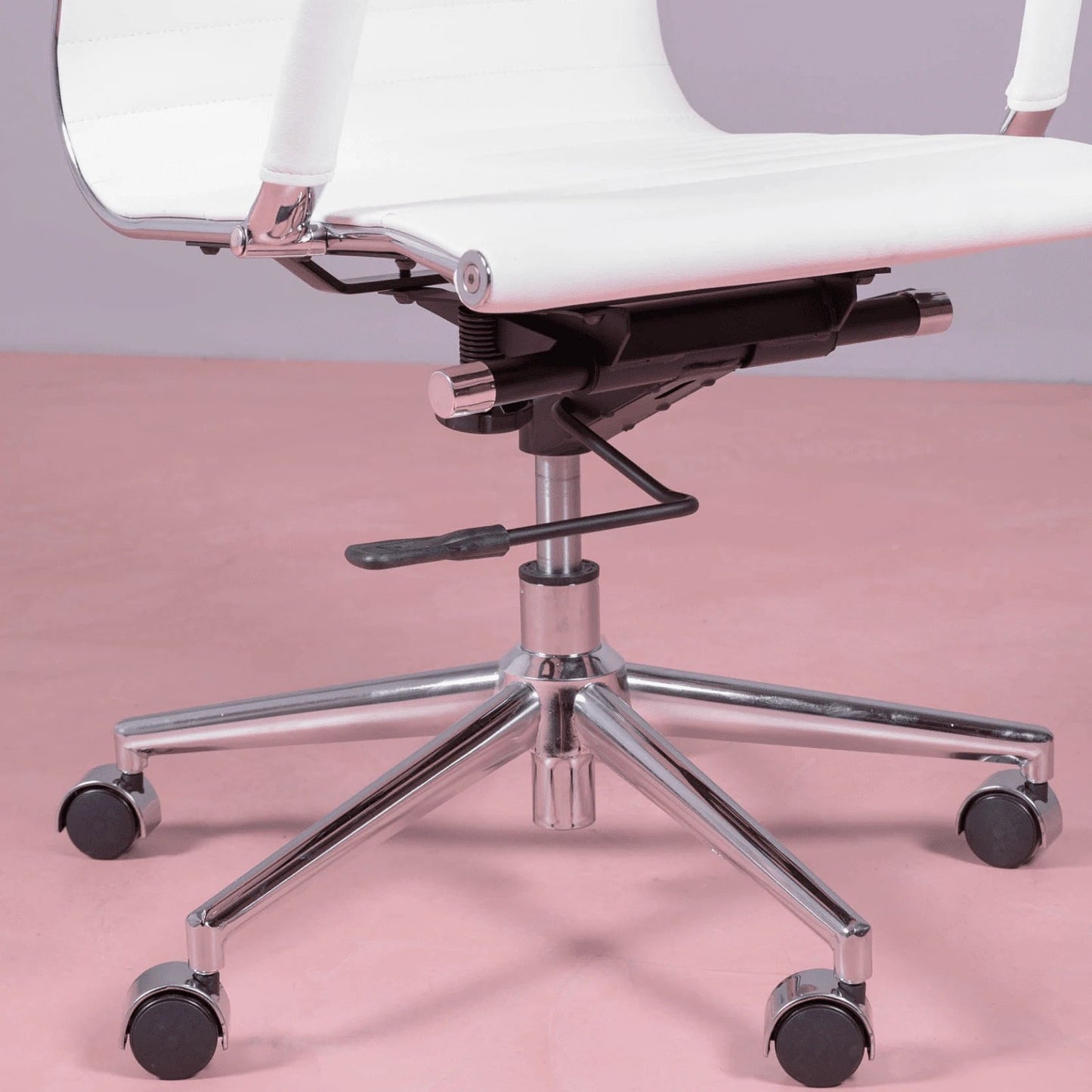 Silla De Oficina Con Respaldo Alto Tapizado En Polipiel - Alu_4