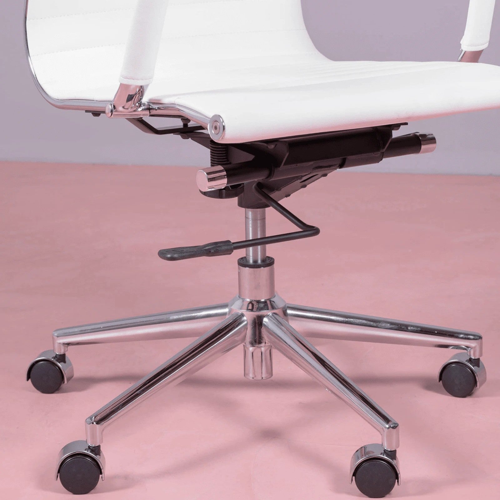 Silla De Oficina Con Respaldo Alto Tapizado En Polipiel - Alu_4