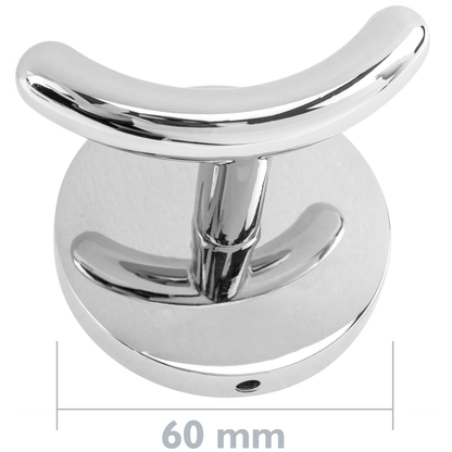 Colgador Doble Cromado Para Baño Modelo Renne_1