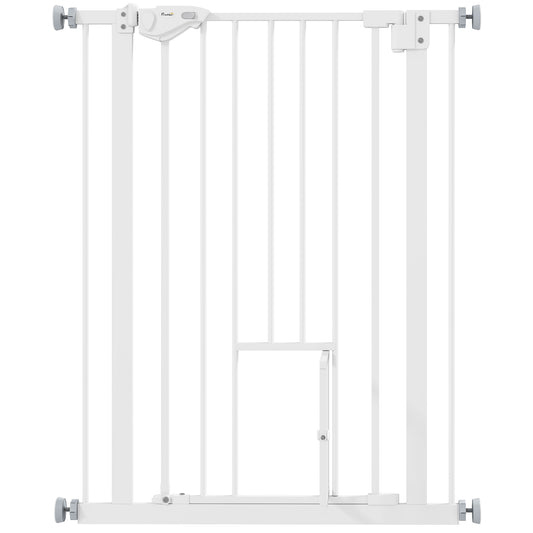 Pawhut Barrera De Seguridad De Perros Escaleras Puertas 74-80 Cm Altura 91,4 Cm_0