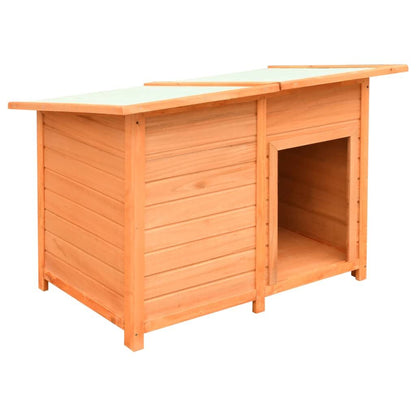 Vidaxl Caseta Para Perros Madera Maciza Pino Y Abeto 120x77x86 Cm_4
