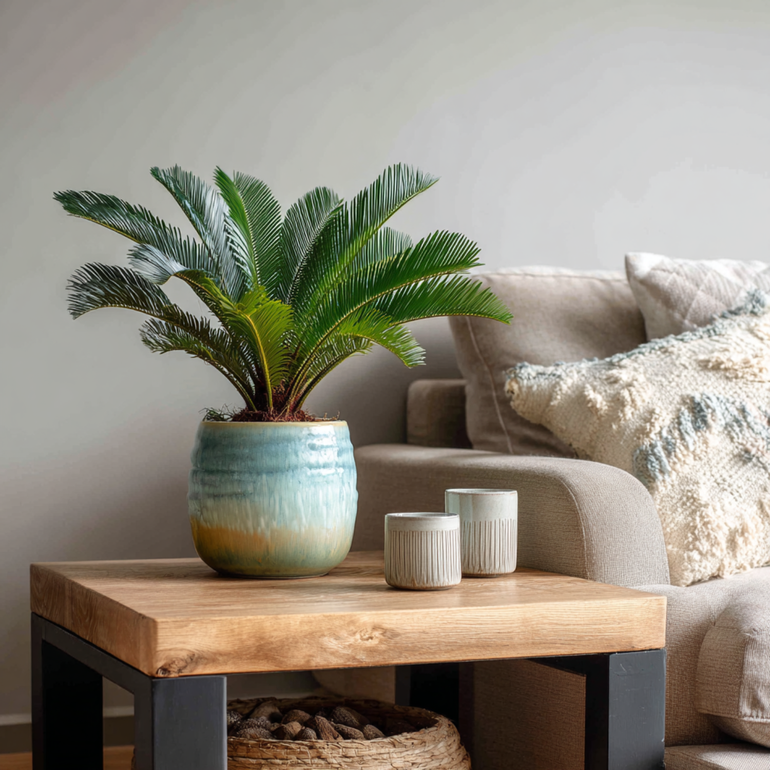 Palma De Sagú - 4 Pzs - Cycas Revoluta - Altura 45-60cm - ⌀15cm_4