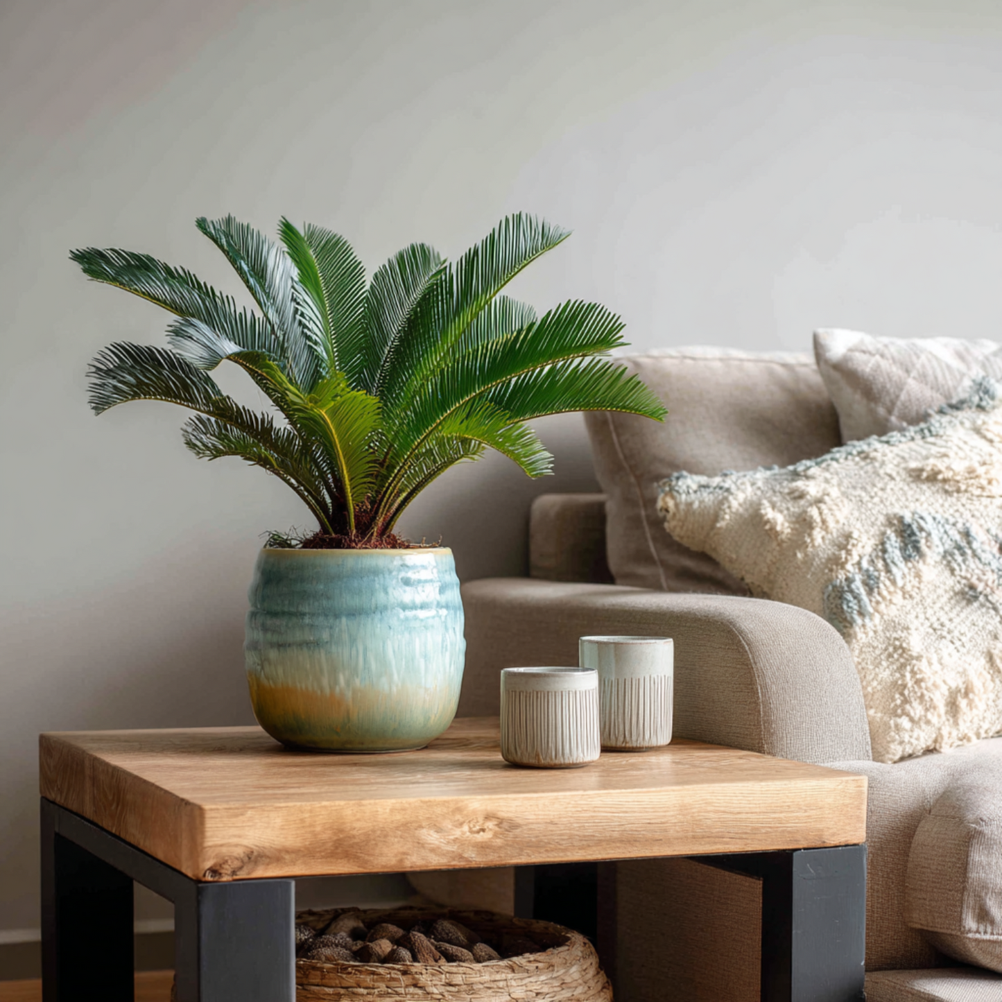 Palma De Sagú - 4 Pzs - Cycas Revoluta - Altura 45-60cm - ⌀15cm