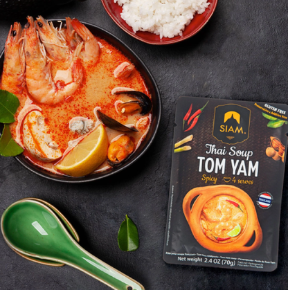 Pasta de Sopa Thai Tom Yam Instantánea (4 sobres individuales) Desiam 50 g