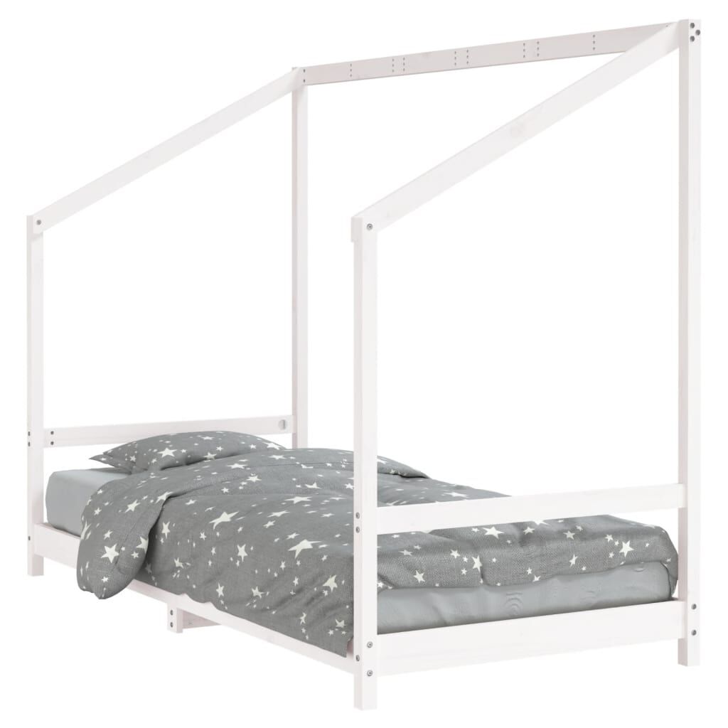 Vidaxl Estructura De Cama Para Niños Madera De Pino Blanco 90x190 Cm_0