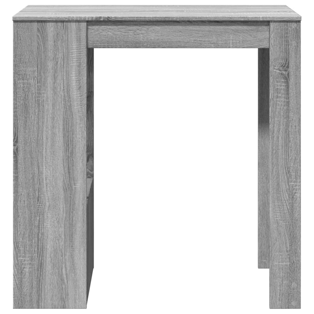 Mesa Alta Bar Con Estantes Gris Sonoma 102x50x103,5 Cm_2