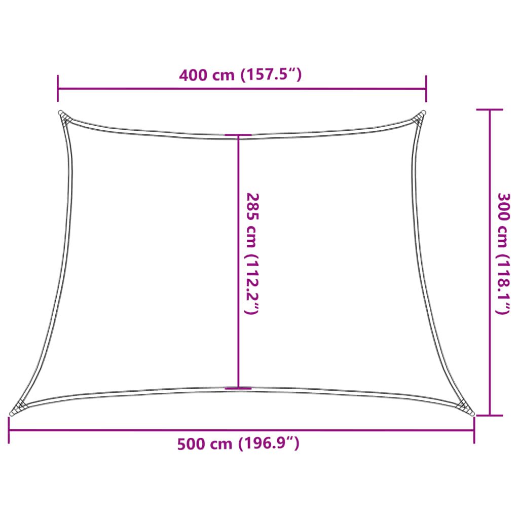 Vidaxl Toldo De Vela Hdpe Marrón 160 G/m² 4/5x3 M_2