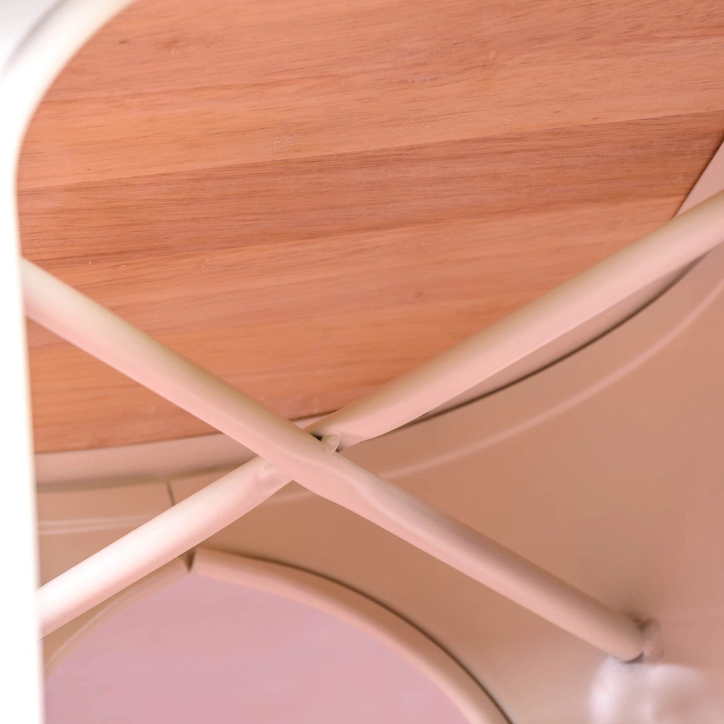 Silla Metálica Con Asiento De Madera De Olmo - Bistro_4