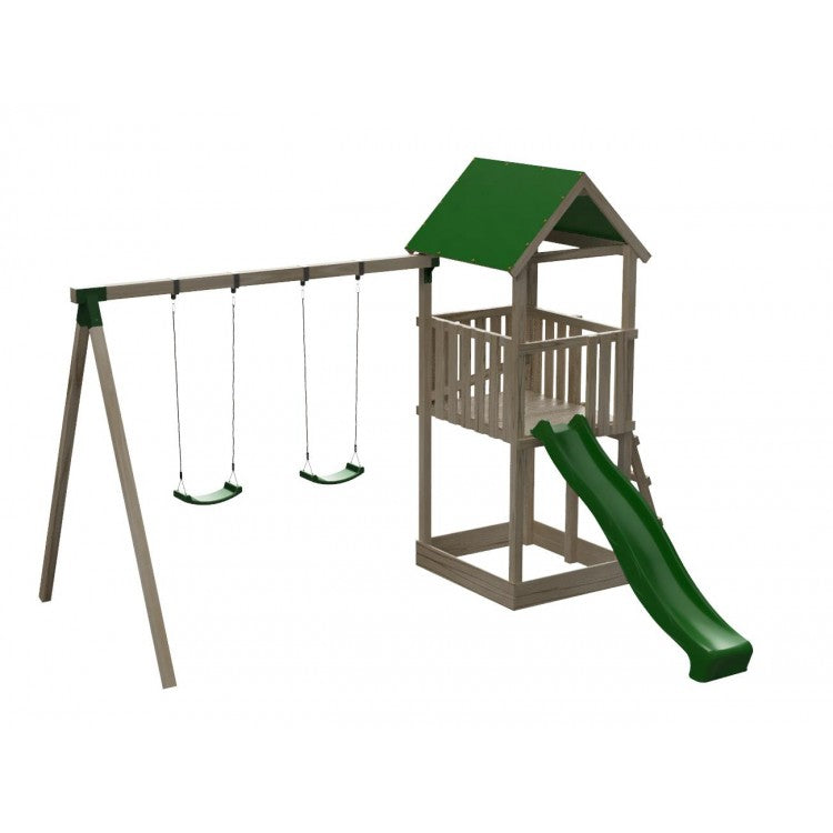 Parque Infantil Masgames Tibidabo L Techo De Lona Con Columpio Basica: Con Arenero En La Base.