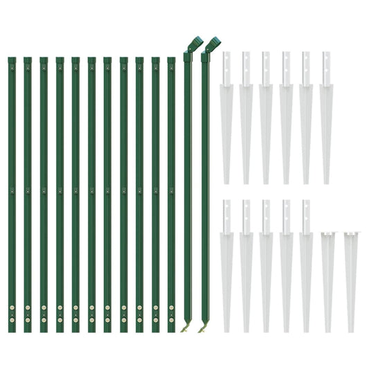 Cerca De Alambre Con Pinchos De Anclaje Verde 0,8x25 M / Vetonek_0
