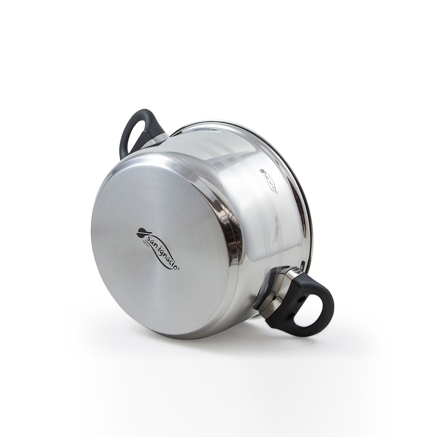 Bateria De Cocina 8 Piezas San Ignacio En Acero Inoxidable Con Juego De Sartenes (18,22 Y 26 Cm) En Aluminio Prensado Colección Jolie