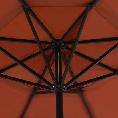 Vidaxl Sombrilla De Jardín Con Palo De Aluminio 500 Cm Terracota_3
