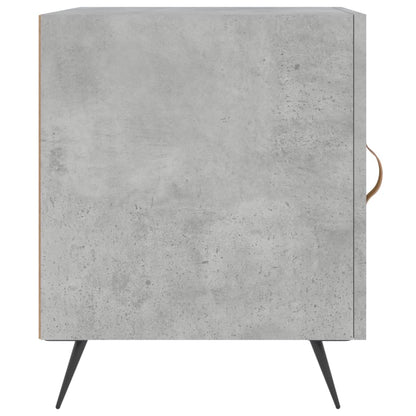 Mesita De Noche Madera De Ingeniería Gris Hormigón 40x40x50 Cm_3