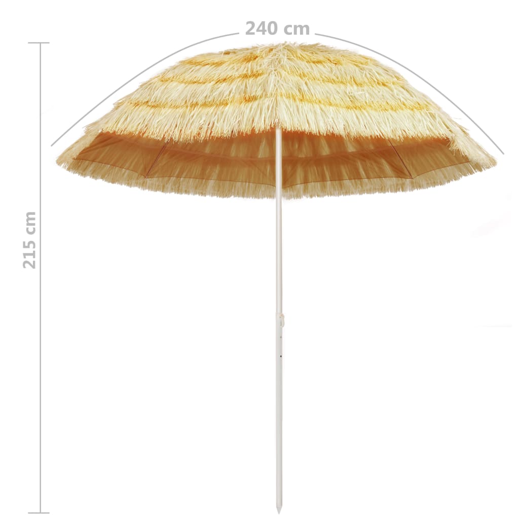Sombrilla De Playa Estilo Hawaii Natural 240 Cm_3