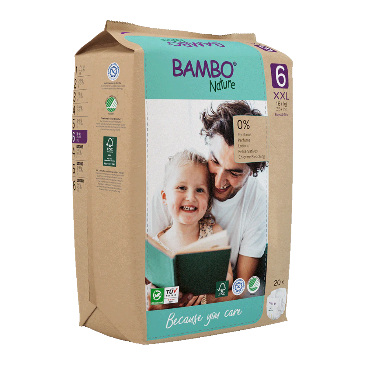 Bambo Nature pañales T6 (+16kg) 20 uds