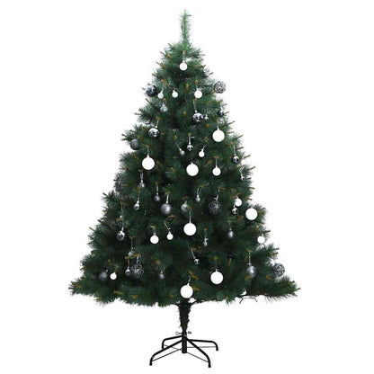 Vidaxl Árbol De Navidad Artificial Con Bisagras 300 Led Y Bolas 240 Cm_3
