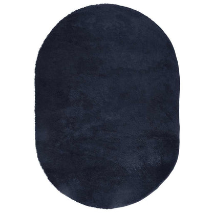 Vidaxl Alfombra De Pelo Largo Navarra Azul Marino 300x200 Cm Poliéster_0