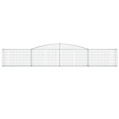 Cestas De Gaviones 7 Uds Forma De Arco Hierro 400x30x60/80 Cm_3