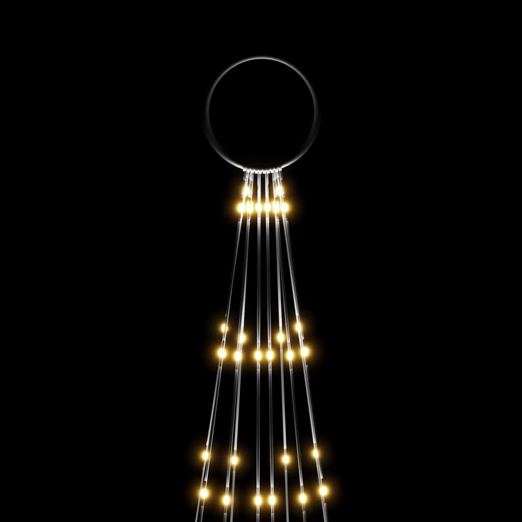 Vidaxl Árbol De Navidad En Asta De Bandera 310 Led Blanco Cálido 300cm_4