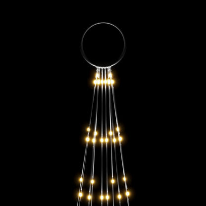 Vidaxl Árbol De Navidad En Asta De Bandera 310 Led Blanco Cálido 300cm_4