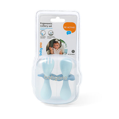 Set De Cubiertos Ergonomicos Para Bebé Con Estuche Navy_4