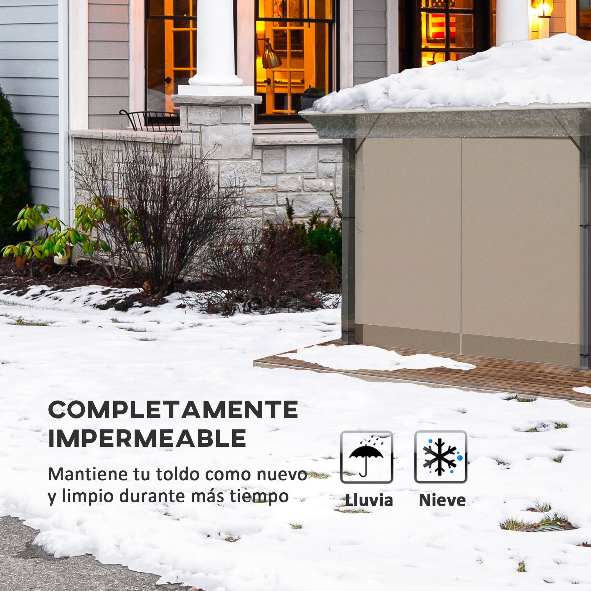 Outsunny Cubierta Protectora Para Gazebo 3x3 M Cubierta Impermeable Para Pérgola_3