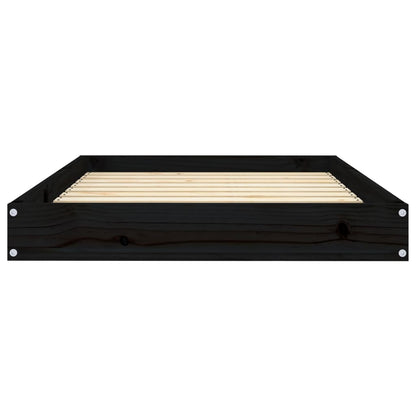 Cama Para Perros Madera Maciza De Pino Negro 91,5x64x9 Cm / Vetonek_3