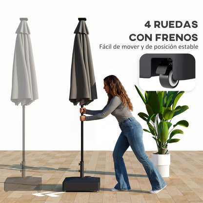 Outsunny Base Para Sombrilla Cuadrada Con Ruedas_5