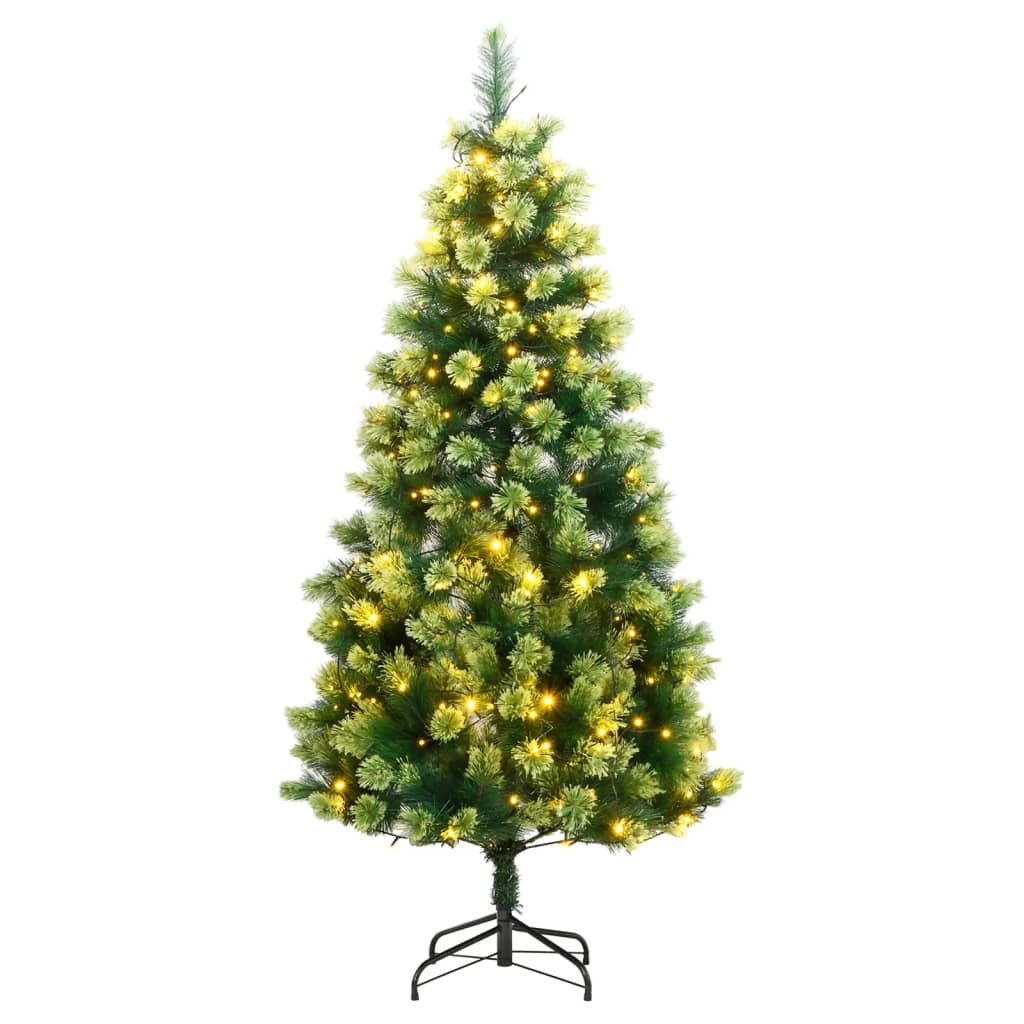 Vidaxl Árbol De Navidad Artificial Con Bisagras 300 Leds 240 Cm_0