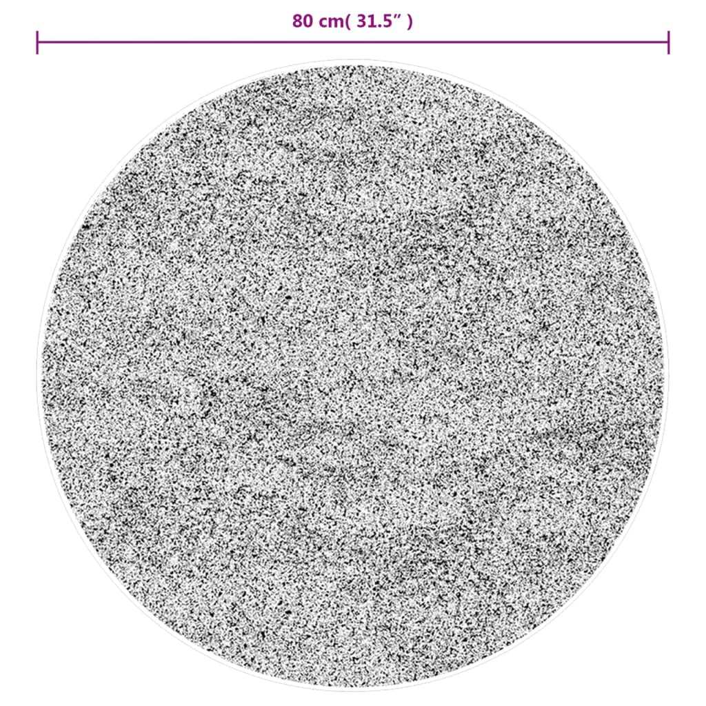 Vidaxl Alfombra Pelo Largo Aspecto Brillante Istan Beige Ø 80 Cm_2