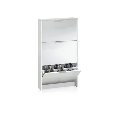 Zapatero Remi De 3 Puertas Melamina, Blanco, 60 X 113 X 22_0