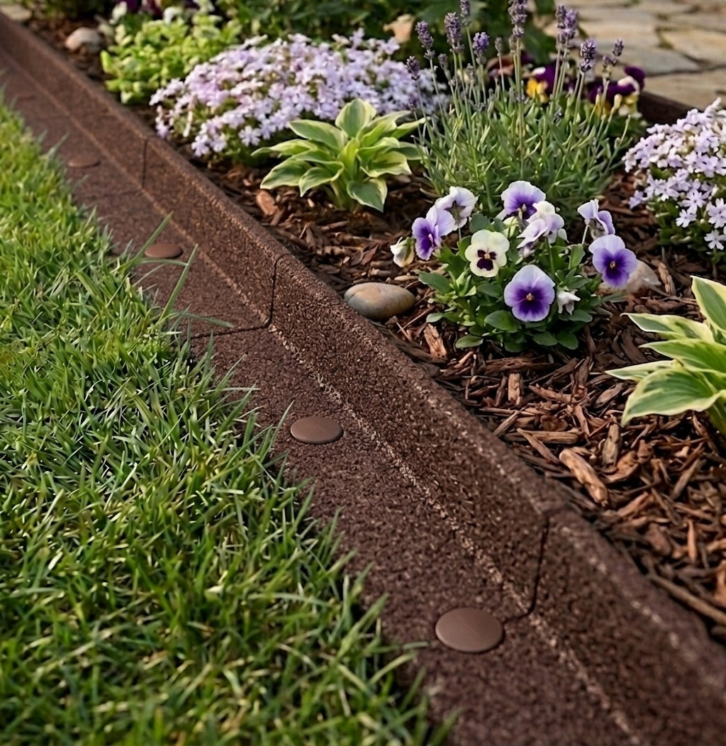 Bordura Flexible Para Jardín 19.2m Con Mazo – Marrón_3