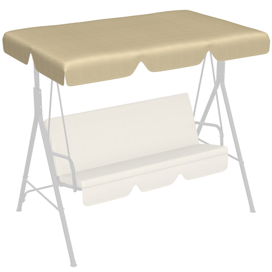Outsunny Toldo De Repuesto Para Columpio De 3 Plazas 156x117x15 Cm Beige_0