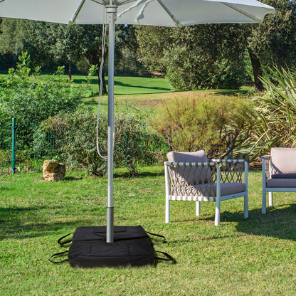 Outsunny Juego De 2 Bolsas De Arena Peso Para Sombrilla 50 Kg 50x25x18 Cm Negro_1
