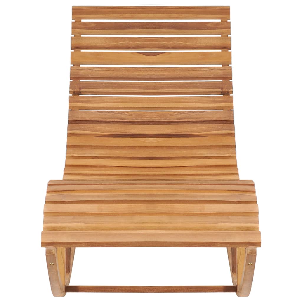 Tumbona Mecedora Con Cojín Madera Maciza De Teca_2