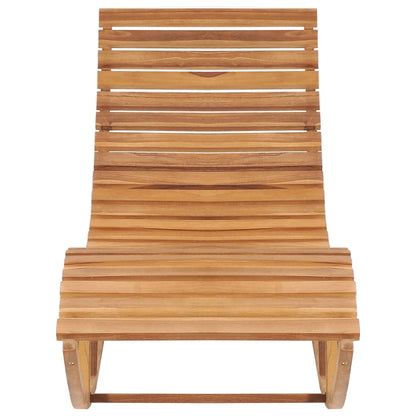 Tumbona Mecedora Con Cojín Madera Maciza De Teca_2