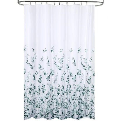 Cortina Ducha Tela Flores 180 X 200 Cm. Cortina Baño, Cortina Tela Impermeable Con Anillas_0