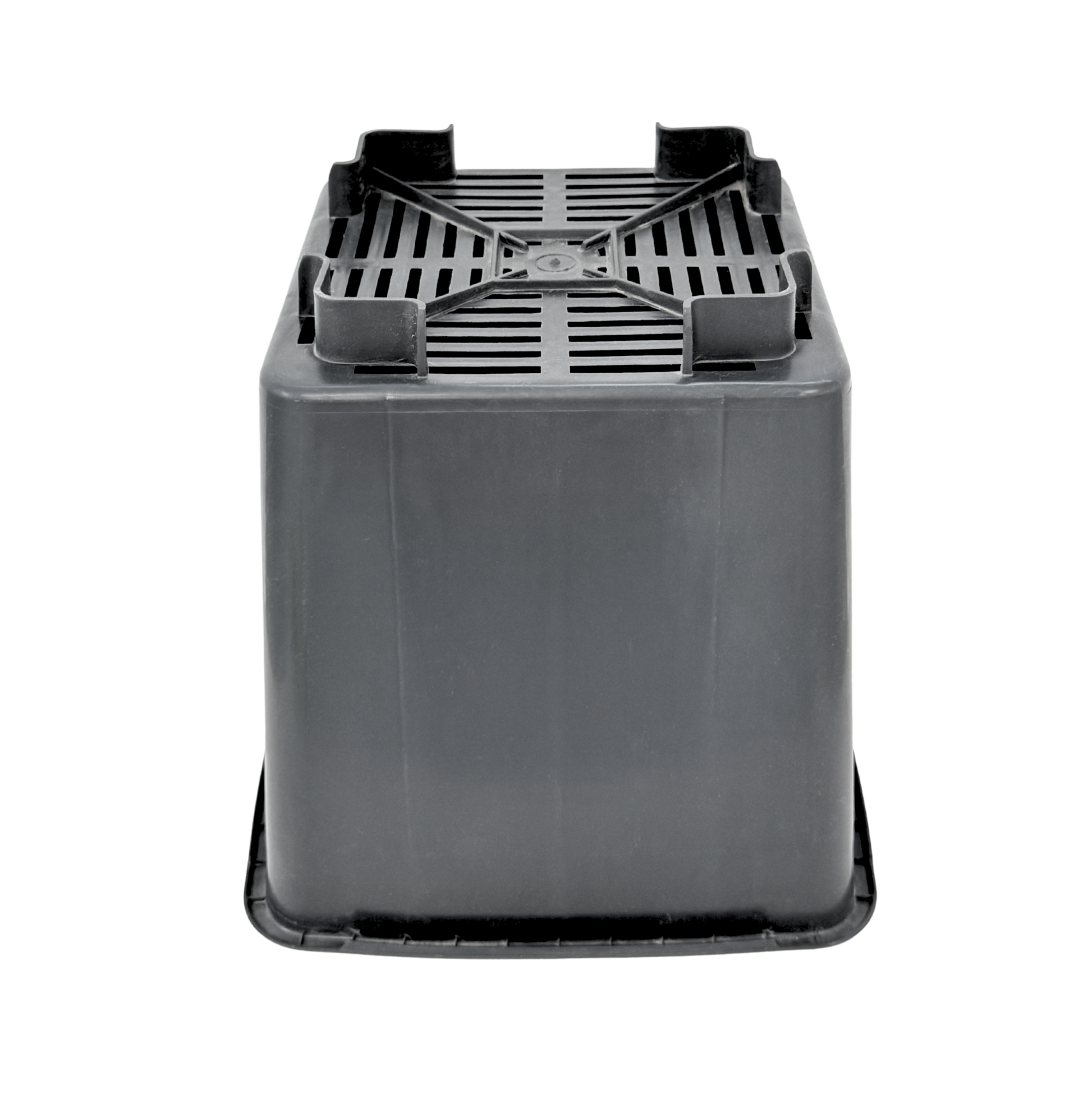 Maceta Cuadrada Negra Elevada 24,5 X 25,2 X 24,5 Cm (10 L)  – Drenaje Y Aireación Óptimos