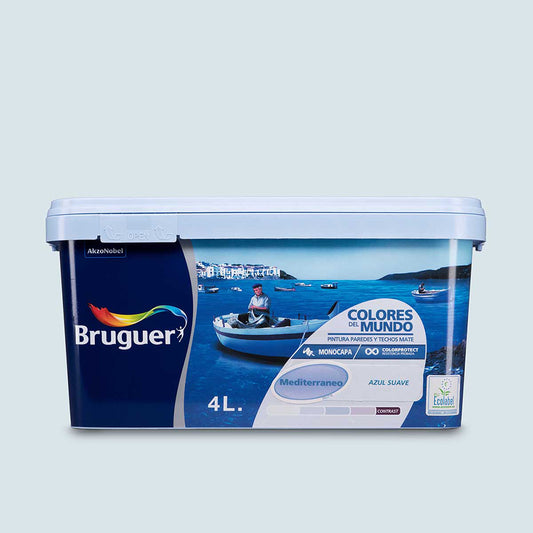 Pintura Plástica cdm - 4 L - Mediterráneo - Azul Suave_0