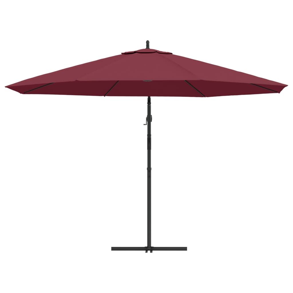 Vidaxl Sombrilla Voladiza Con Poste De Aluminio Rojo Burdeos 350 Cm_4