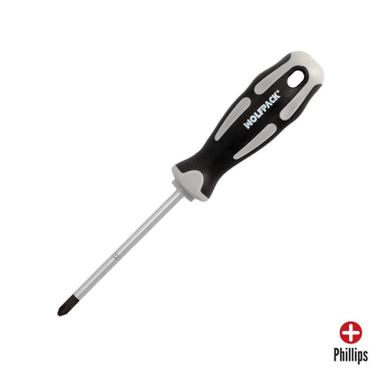 Destornillador Phillips Acero S2 Mango Tpr Bimaterial. Medida Ph 2 X Ø 6,0 X 100 Mm.  Din5262._0
