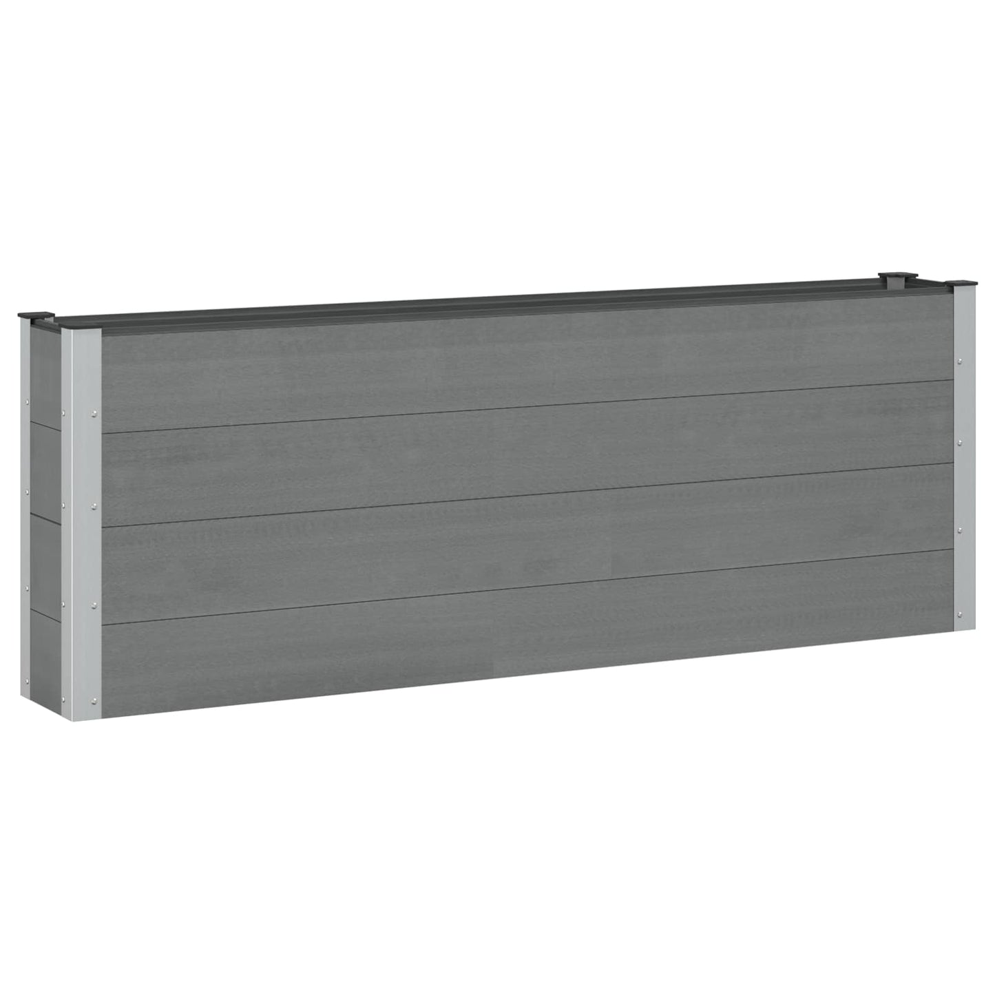 Arriate Elevado Gris 200 X 30 X 72 Cm Wpc Y Aluminio_1