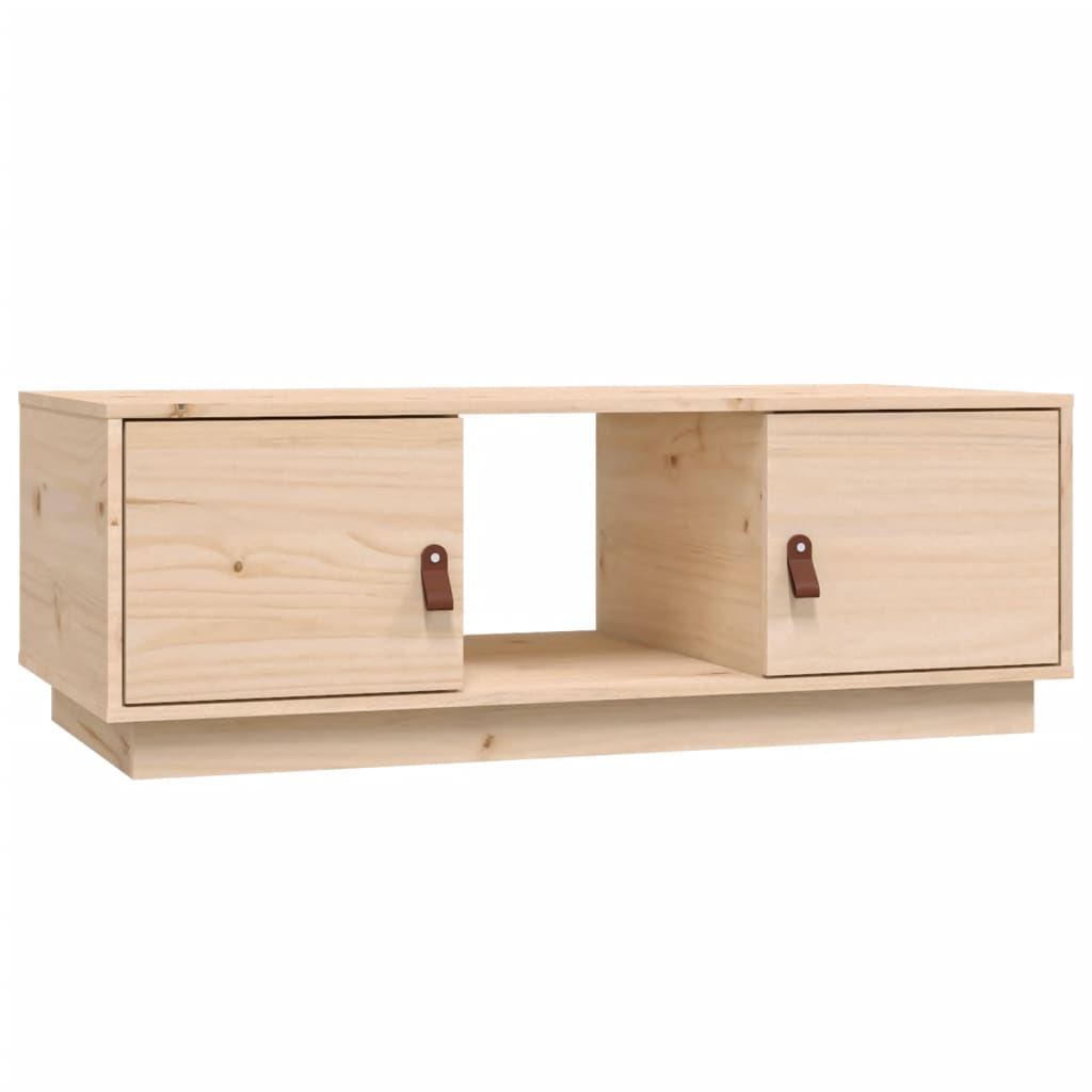 Mesa De Centro De Madera Maciza De Pino 100x50x35 Cm_0
