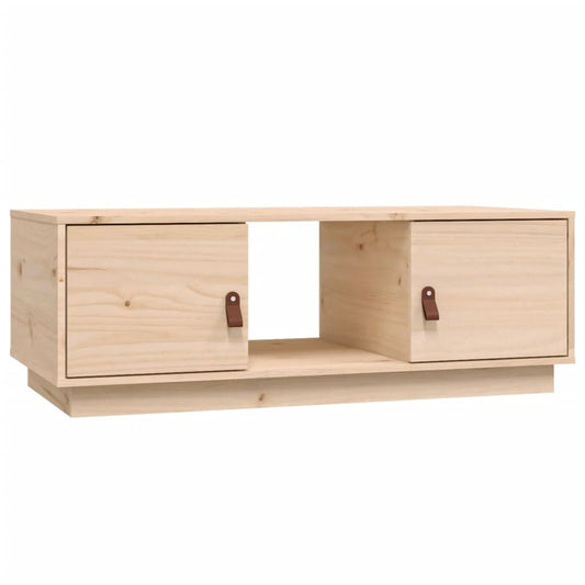 Mesa De Centro De Madera Maciza De Pino 100x50x35 Cm_0