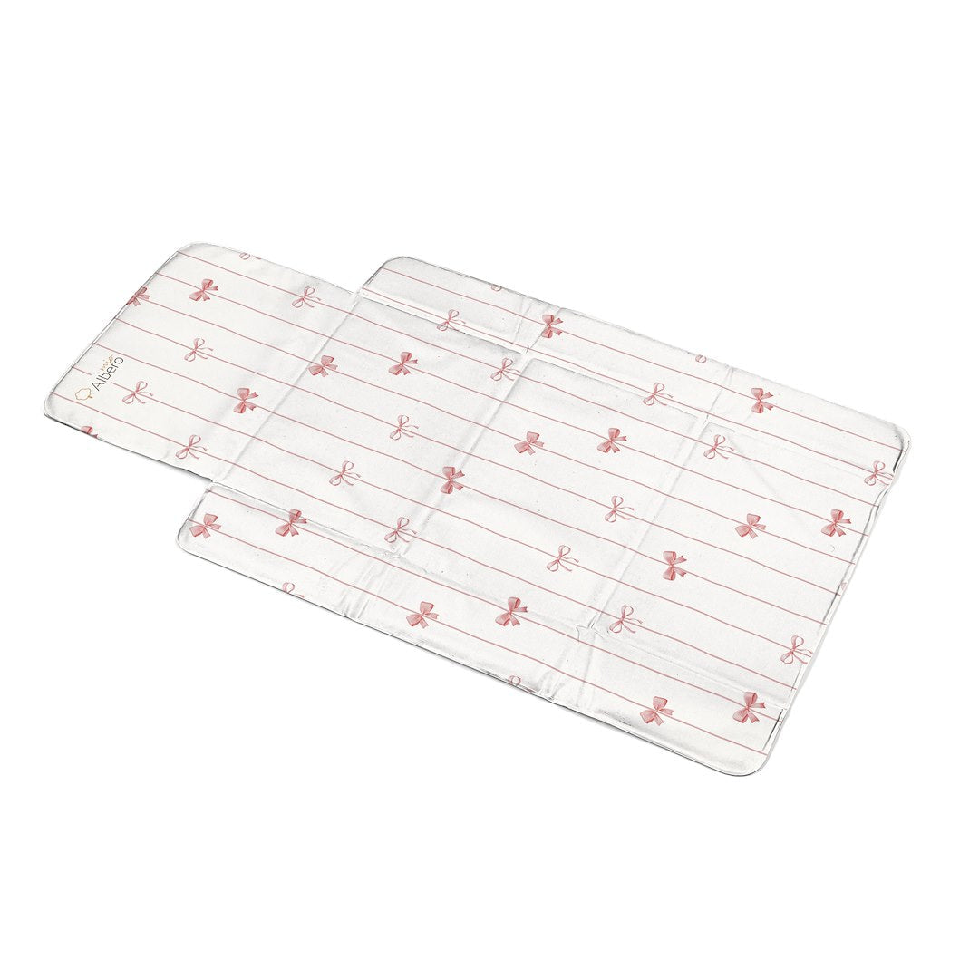 Cotton Color Cambiador Plegable De Viaje Plastificado Powder Bows_0